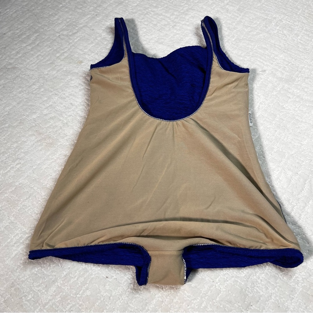 Catalina blue textured one-piece swim dress 16 - Picture 10 of 10